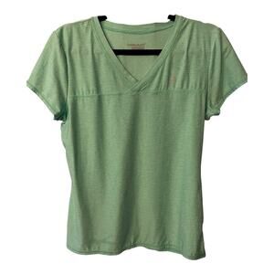 HEAD Dri Fit Shirt Heathered Mint Green V-Neck Mint Top Size Medium